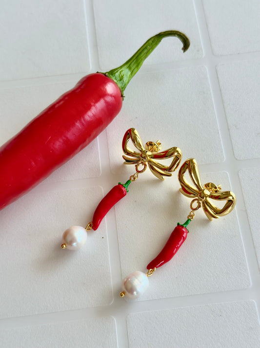 Chilli Bow Earrings