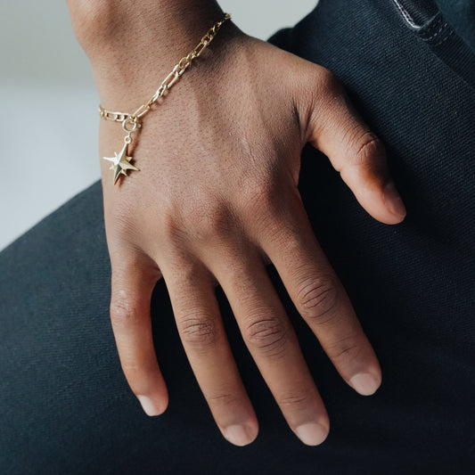 Gold Figaro Chain Bracelet - Bunx