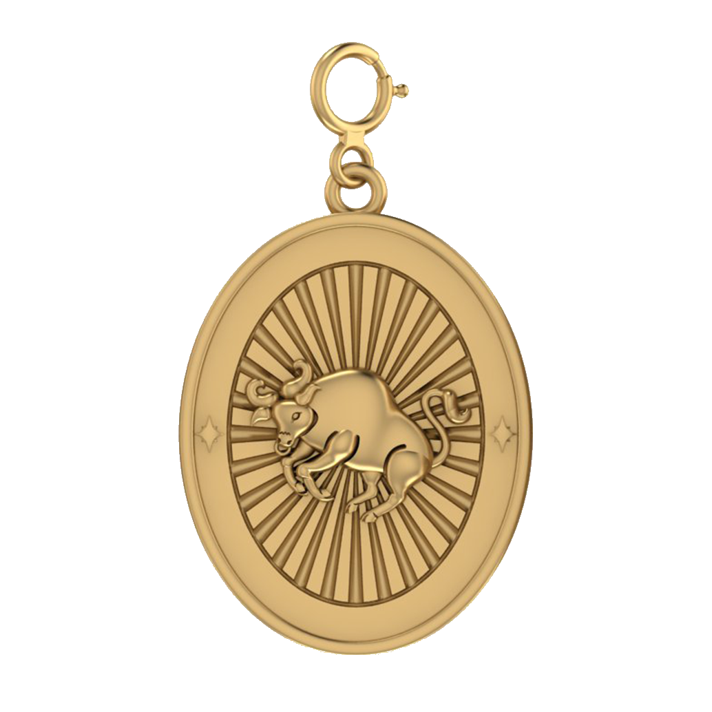 Gold Taurus Zodiac Charm - Bunx