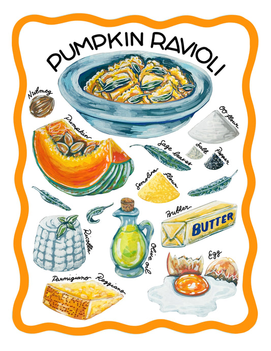 Pumpkin Ravioli Recipe Print