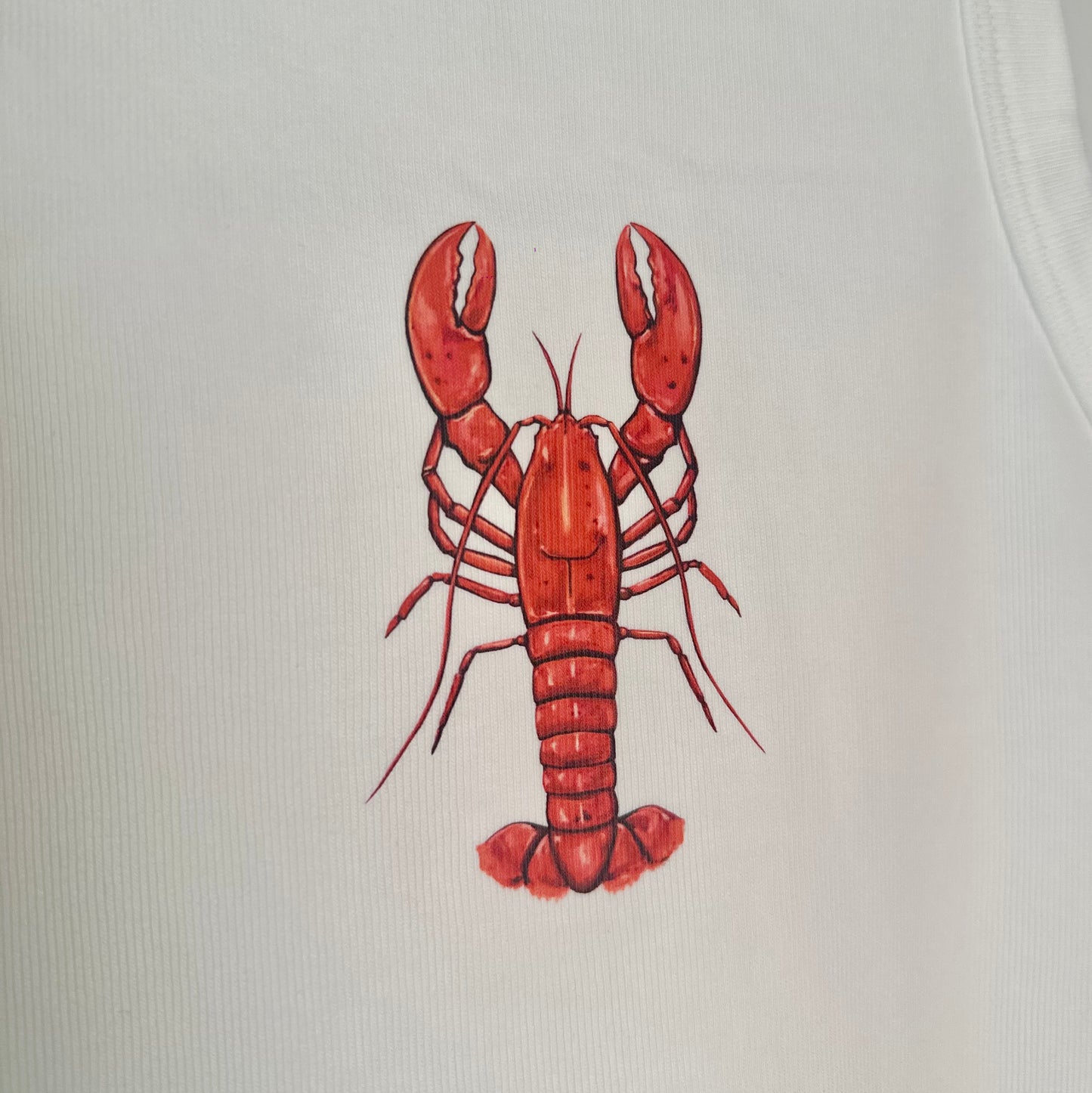 Cropped Tank Top - Lobster