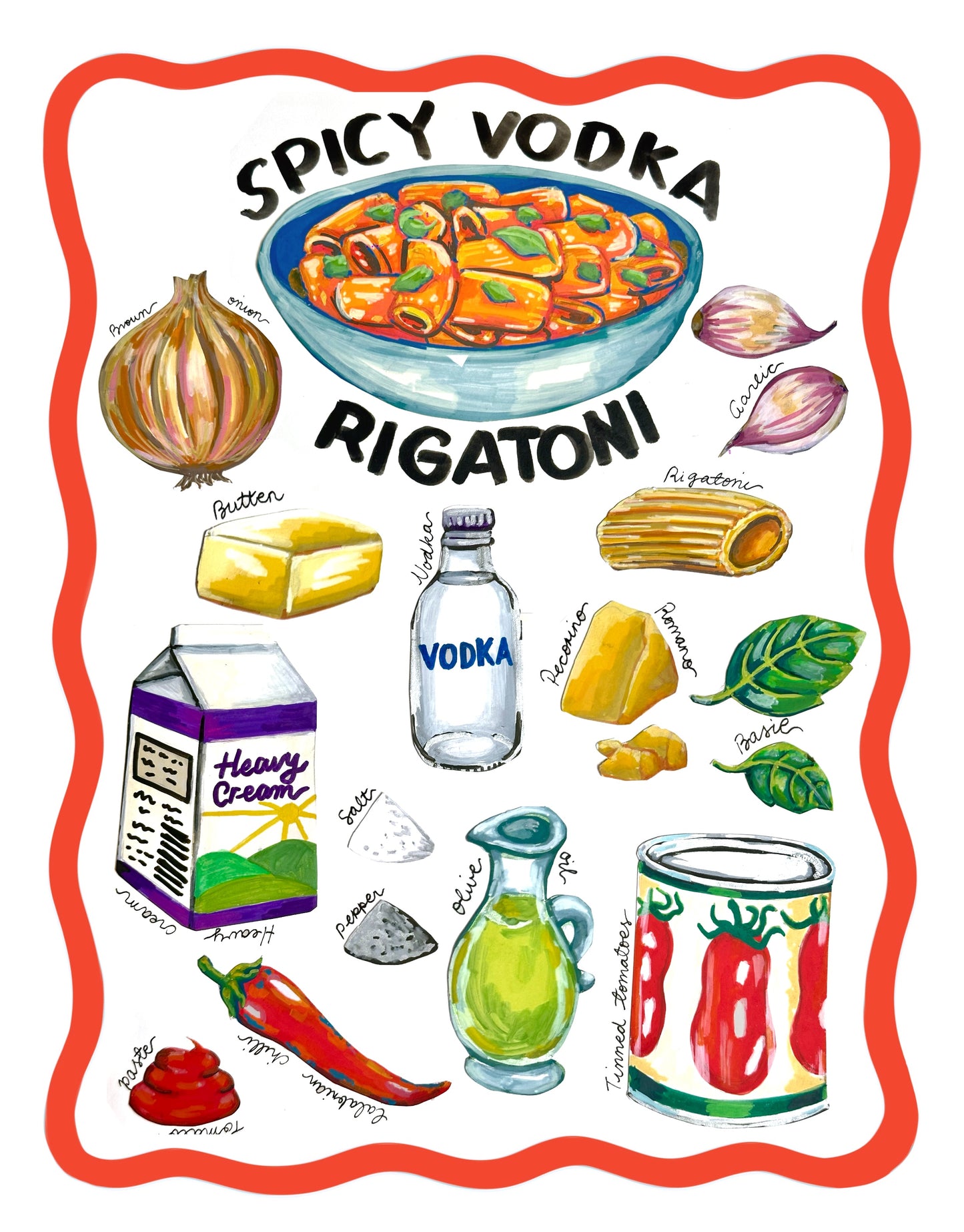 Rigatoni Alla Vodka Print