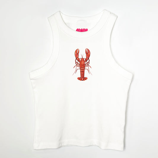 Cropped Tank Top - Lobster