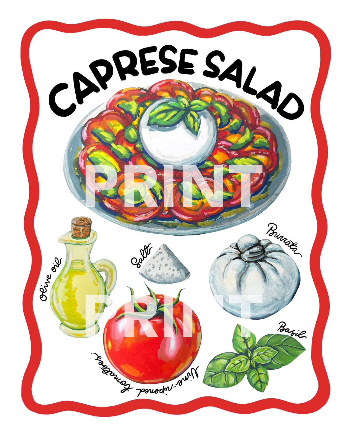 Caprese Salad Print