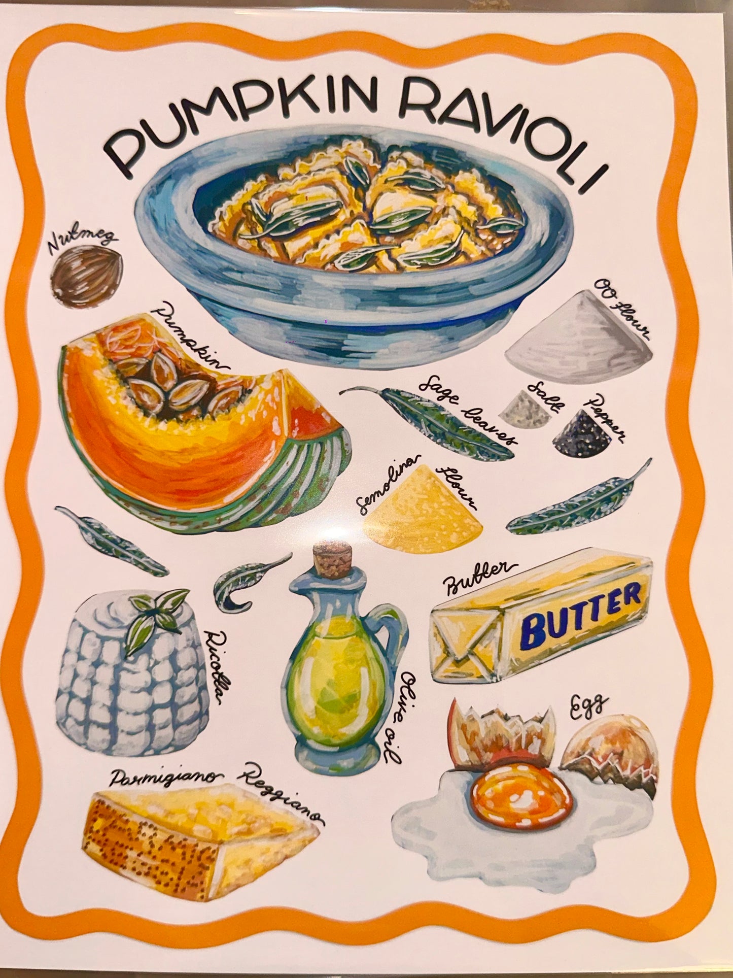 Pumpkin Ravioli Recipe Print