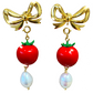 Tomato Bow Earrings