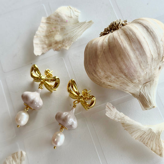 Garlic Bow Earrings
