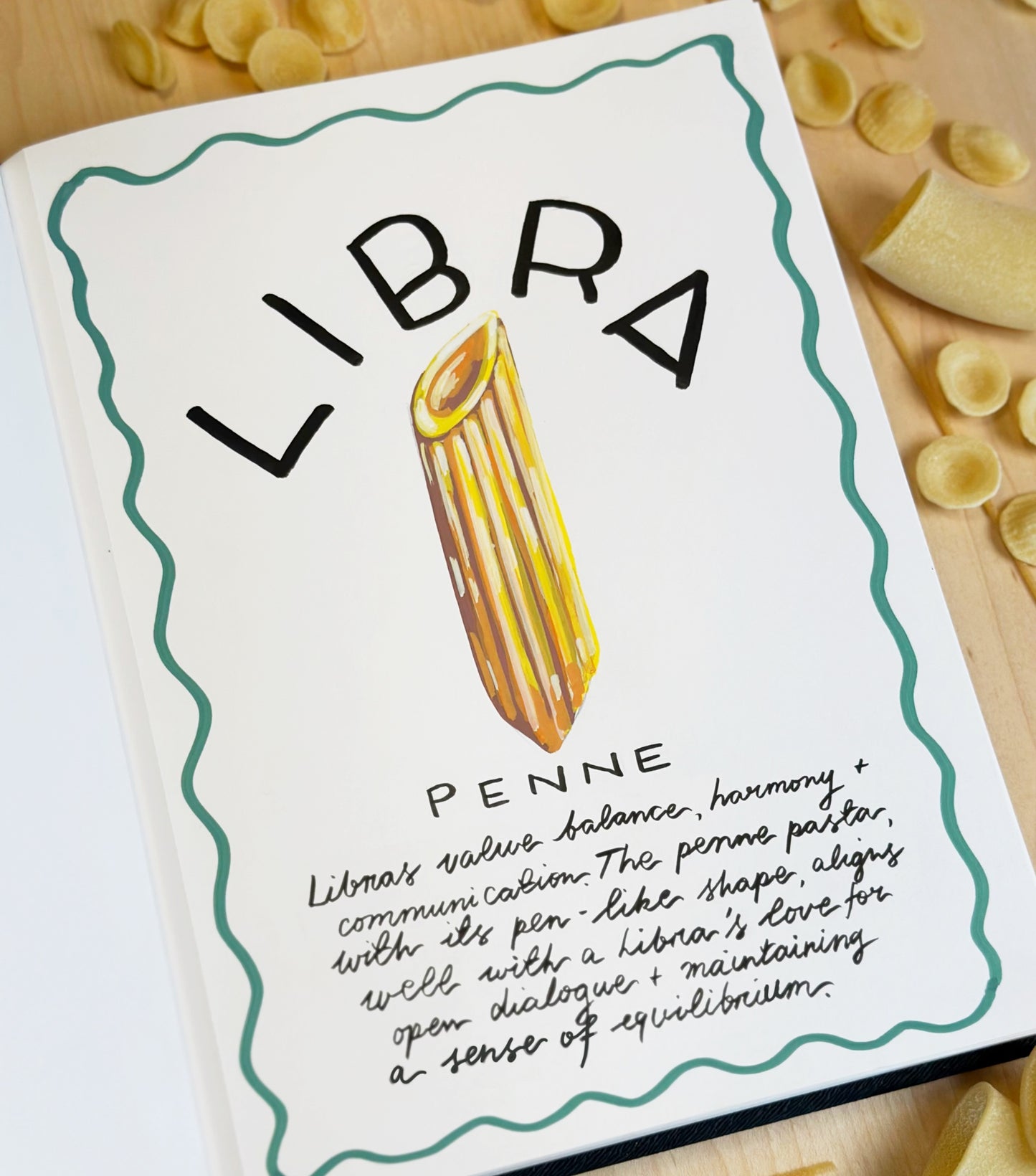 Pasta Shape Zodiac Prints