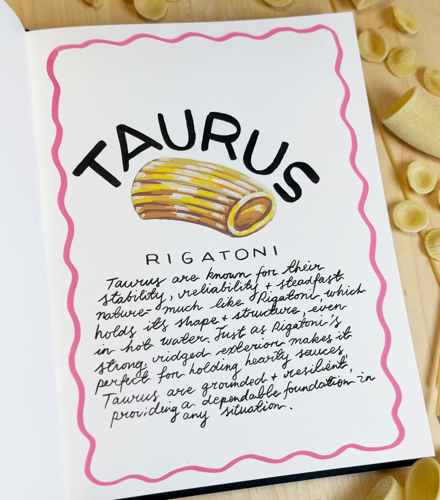 Pasta Shape Zodiac Prints