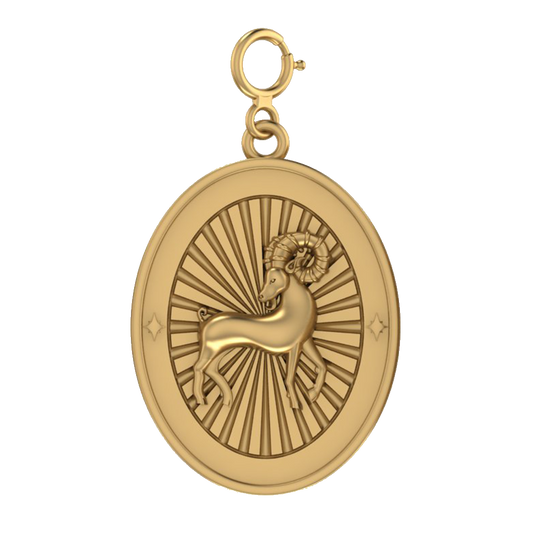 Gold Aries Zodiac Charm - Bunx
