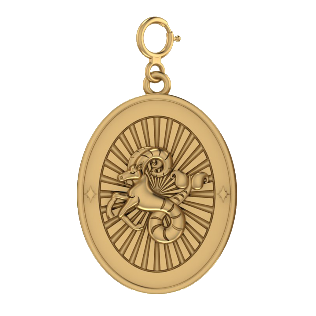Gold Capricorn Zodiac Charm - Bunx