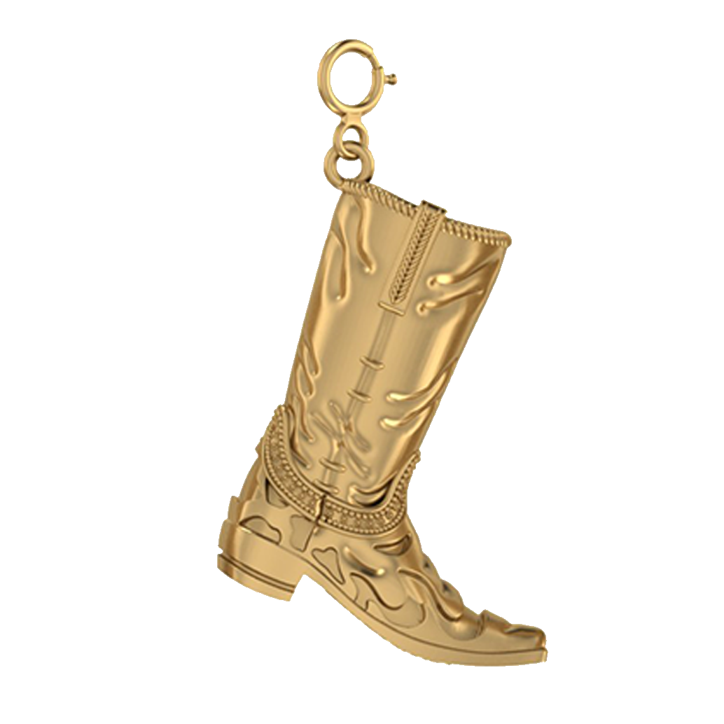 Gold Cowboy Boot Charm - Bunx
