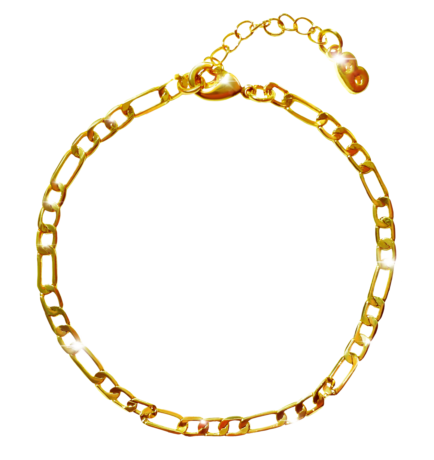 Gold Figaro Chain Bracelet - Bunx